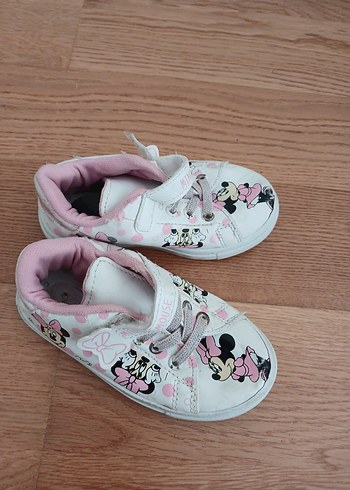 24 Beden beyaz Renk Beyaz Minnie Mouse Kız Çocuk Spor Ayakkabı