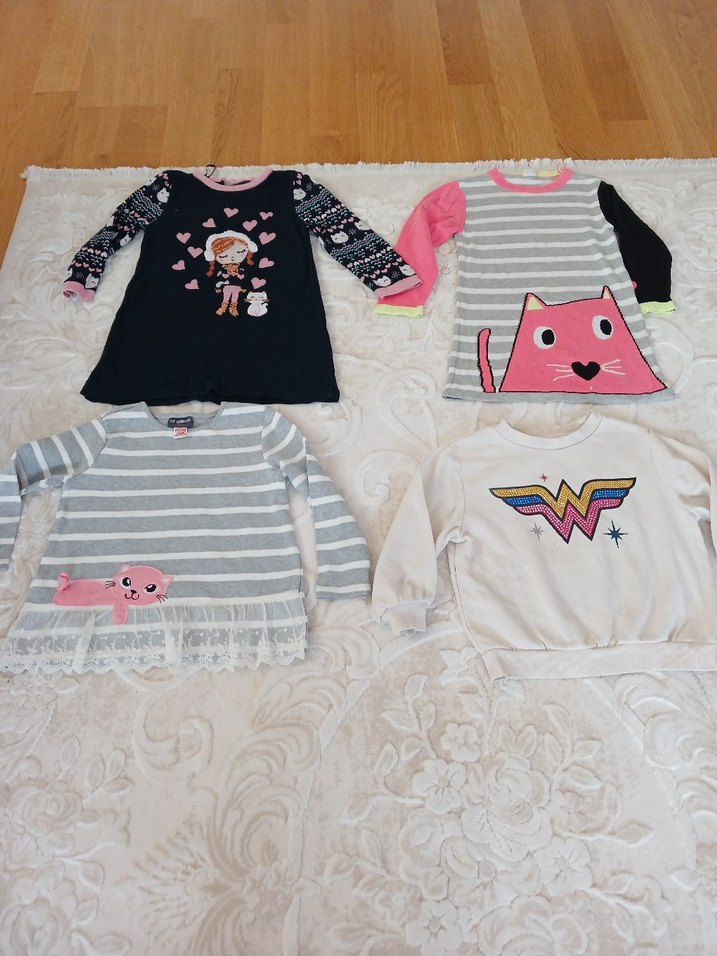 Kız Çocuk Desenli Uzun Kollu triko - Görsel 2