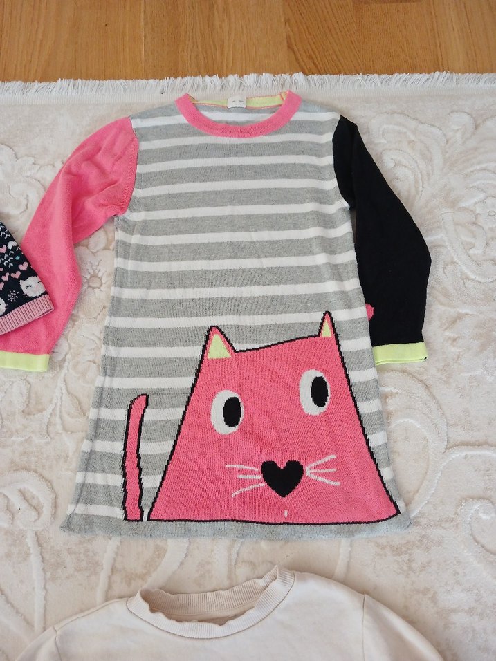 Kız Çocuk Desenli Uzun Kollu triko - Görsel 4