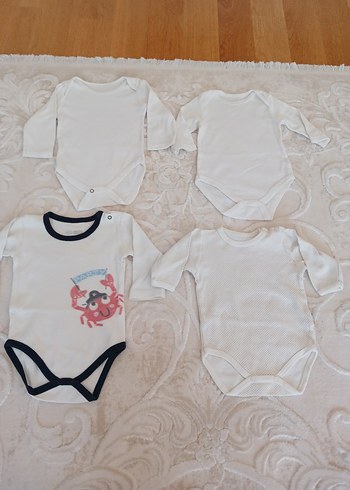 Bebek Kız Beyaz Uzun Kollu V Yaka Body - Görsel 15