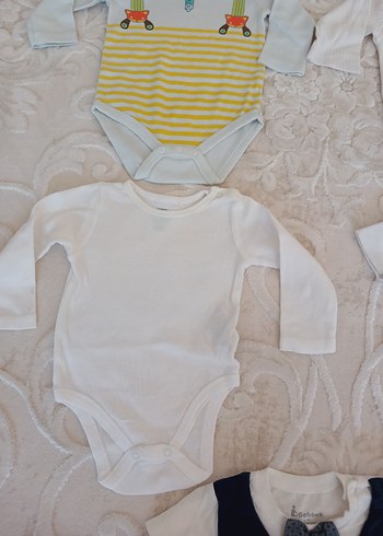 Bebek Kız Beyaz Uzun Kollu V Yaka Body - Görsel 20