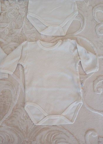 Bebek Kız Beyaz Uzun Kollu V Yaka Body - Görsel 12
