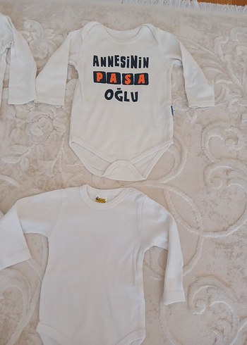 Bebek Kız Beyaz Uzun Kollu V Yaka Body - Görsel 6