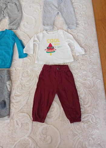 Renkli Baskılı Pamuklu Bebek Takımı - Görsel 13