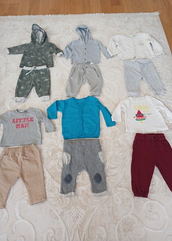 Renkli Baskılı Pamuklu Bebek Takımı - Görsel 14