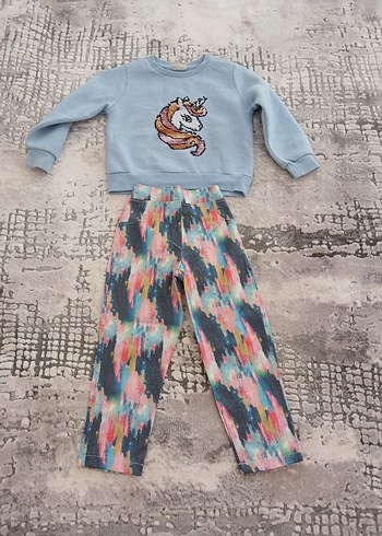 Uzun Kollu Örgü Bebek Kız Takımı - Görsel 2