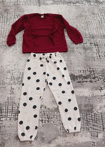 Uzun Kollu Örgü Bebek Kız Takımı - Görsel 8