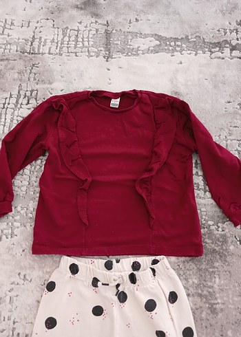 Uzun Kollu Örgü Bebek Kız Takımı - Görsel 12