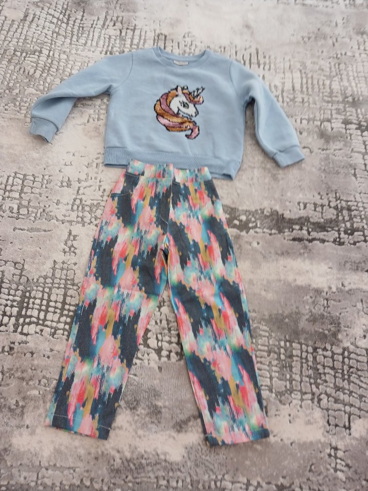 Uzun Kollu Örgü Bebek Kız Takımı - Görsel 5