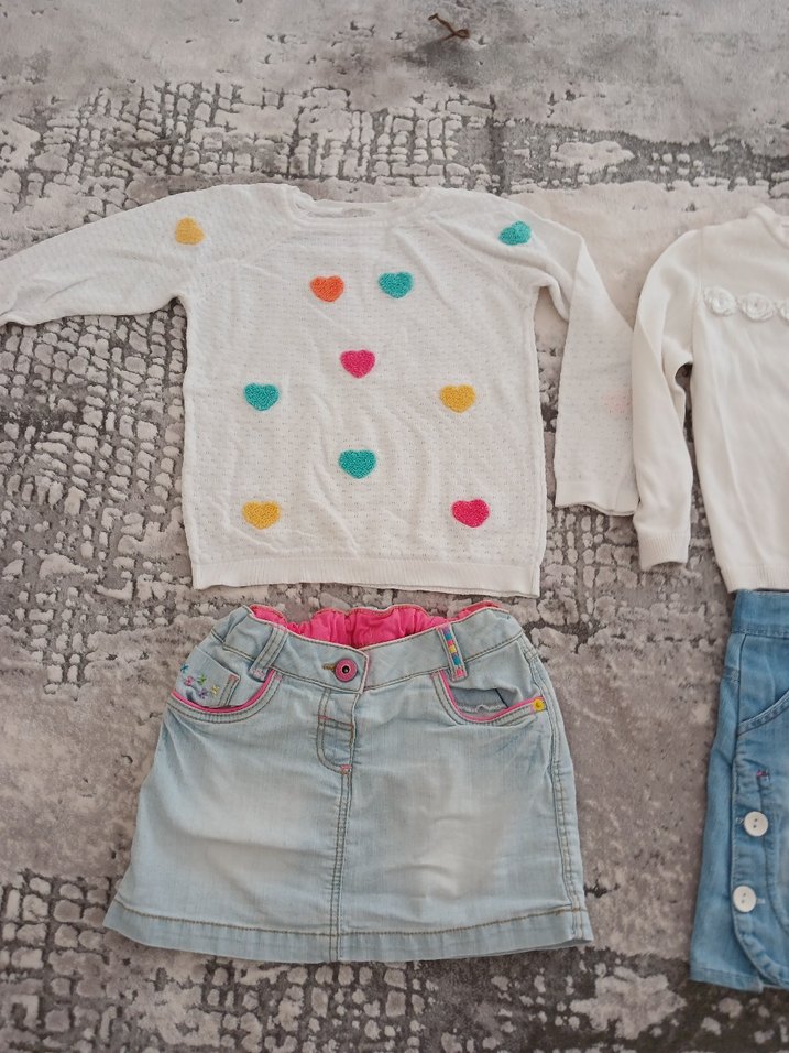 Nakışlı Çok Renkli Kız Çocuk Triko Kazak - Görsel 3