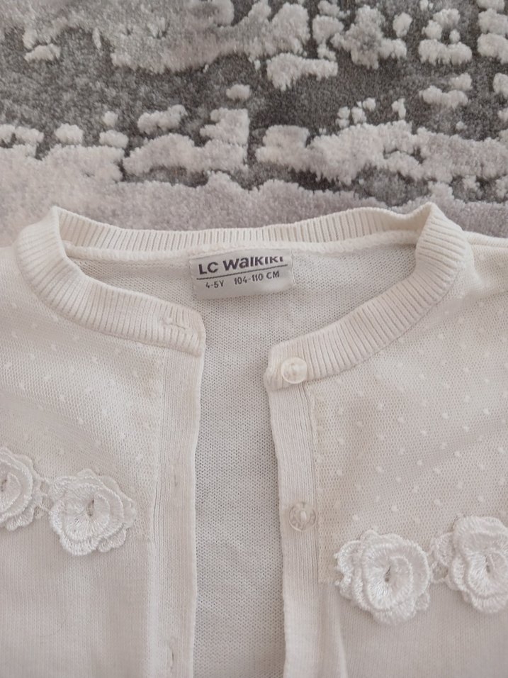 Nakışlı Çok Renkli Kız Çocuk Triko Kazak - Görsel 4