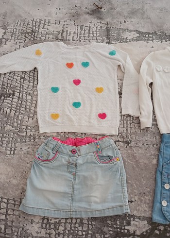 Renkli Nakışlı Kız Triko Kazak - Görsel 5