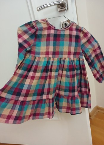 Renkli Uzun Kollu Kız Çocuk Elbise - Görsel 10