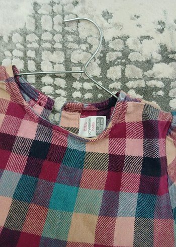 Renkli Uzun Kollu Kız Çocuk Elbise - Görsel 8