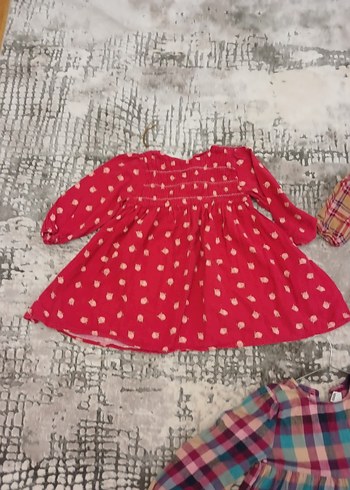 Renkli Uzun Kollu Kız Çocuk Elbise - Görsel 5