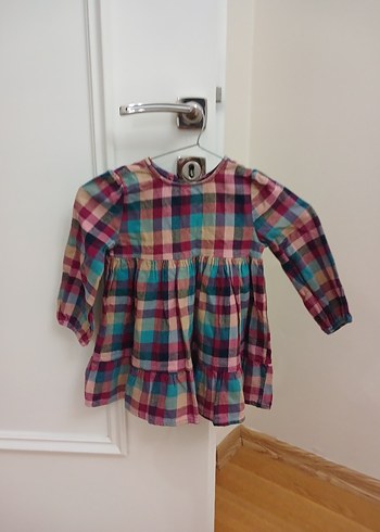 Renkli Uzun Kollu Kız Çocuk Elbise - Görsel 11