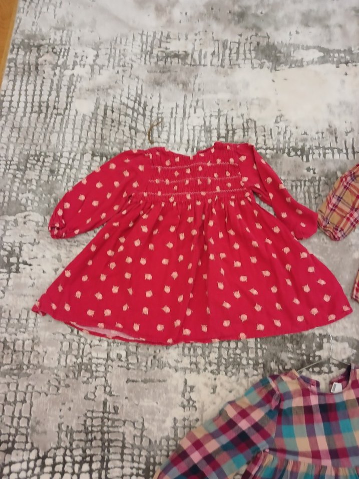 Renkli Uzun Kollu Kız Çocuk Elbise - Görsel 5