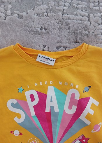 Kız Çocuk Sarı Uzun Kollu Sweatshirt - Görsel 2