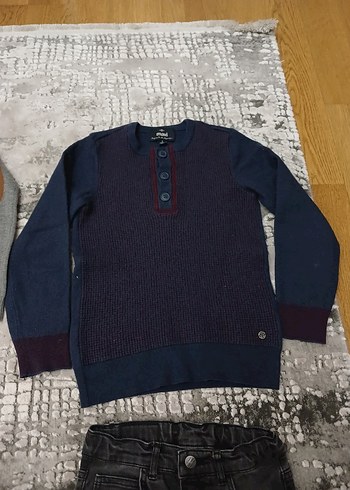 Bordo Triko Erkek Çocuk Kazak - Görsel 5