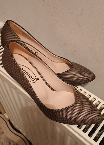 Kahverengi Desenli Stiletto - Görsel 4