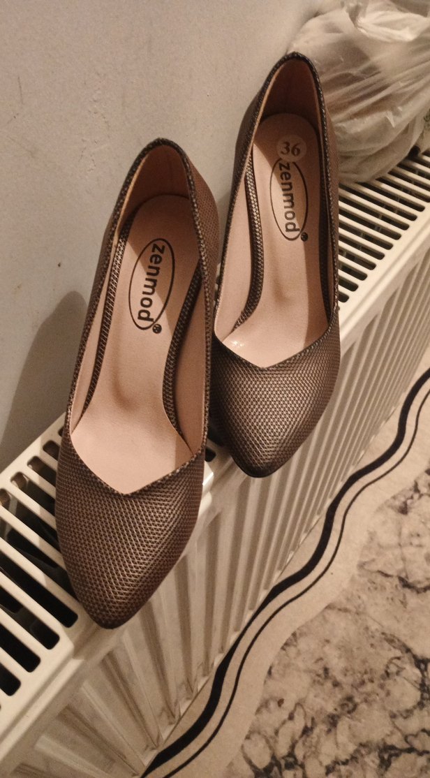 Kahverengi Desenli Stiletto - Görsel 2