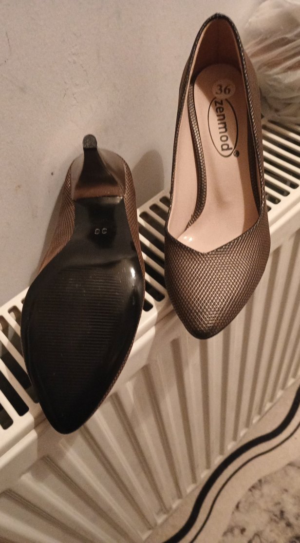 Kahverengi Desenli Stiletto - Görsel 3