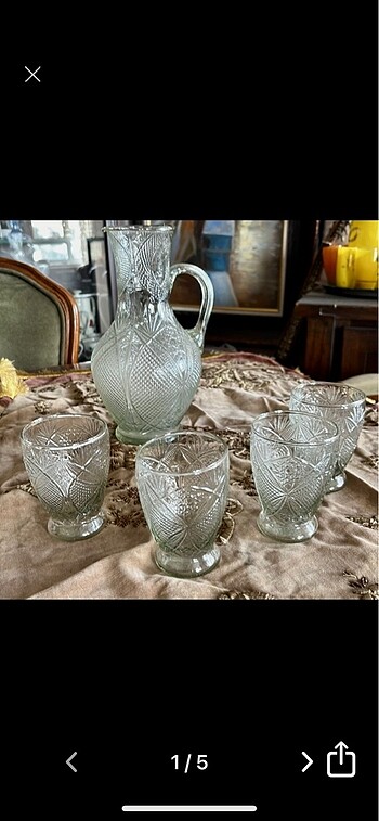Köy sürahisi ve bardakları