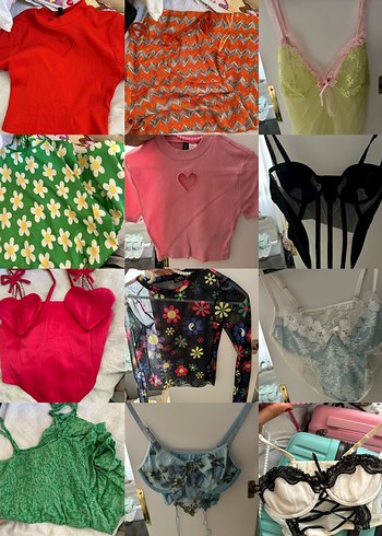 Çok Renkli Dantel Detaylı Vintage Kadın Ürünleri