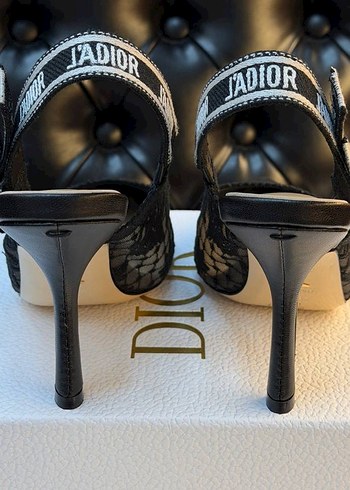 Siyah Dantelli JADIOR Stiletto Topuklu Ayakkabı - Görsel 2