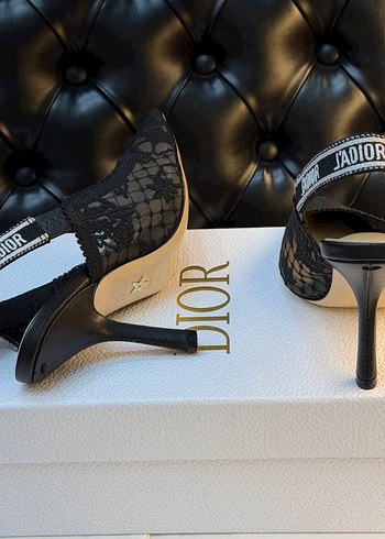 Siyah Dantelli JADIOR Stiletto Topuklu Ayakkabı - Görsel 3