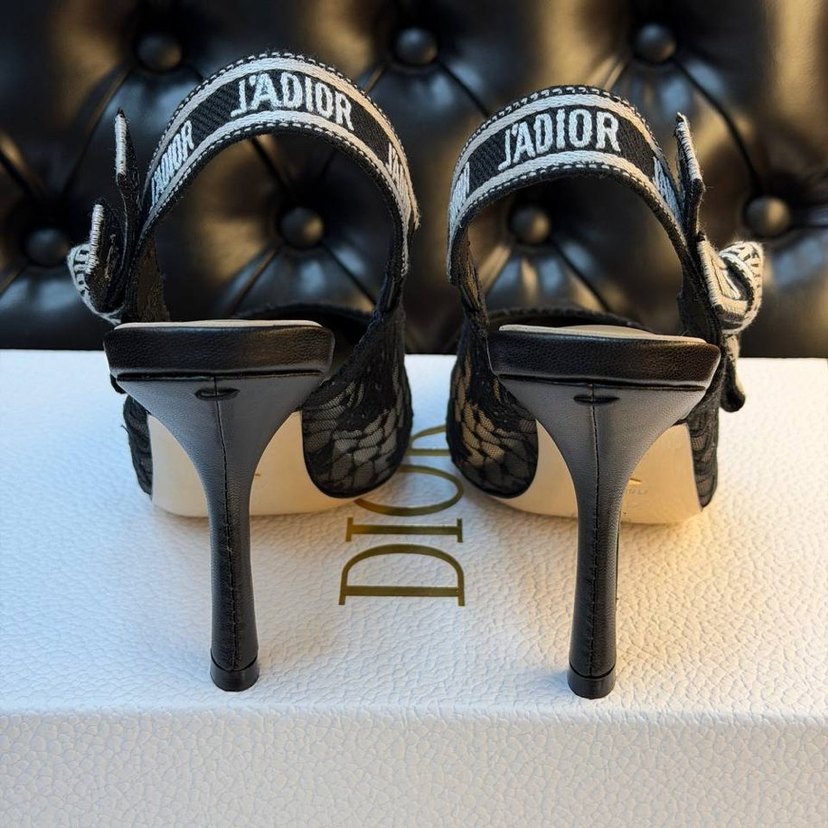 Siyah Dantelli JADIOR Stiletto Topuklu Ayakkabı - Görsel 2