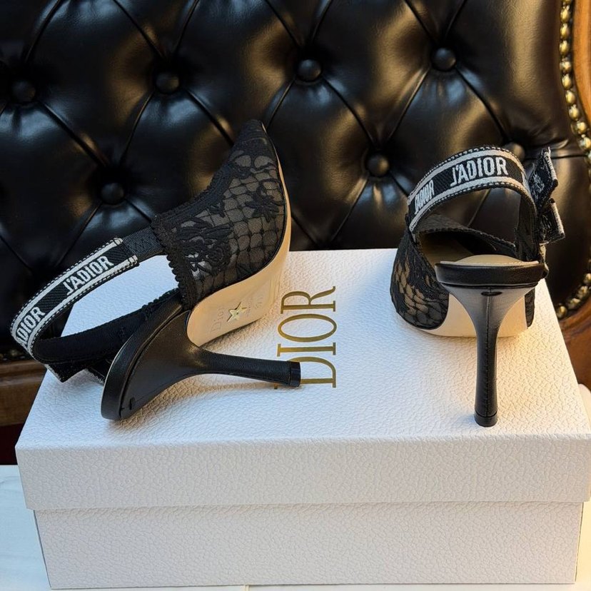 Siyah Dantelli JADIOR Stiletto Topuklu Ayakkabı - Görsel 3