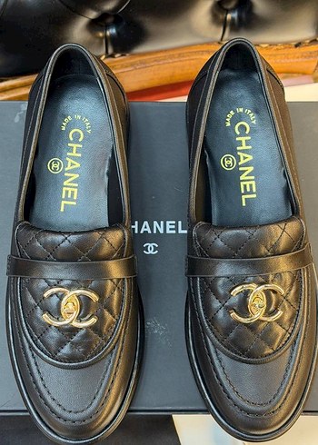 Siyah Deri Tokalı Kadın Loafer - Görsel 3