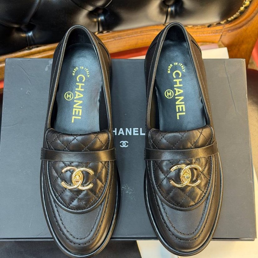 Siyah Deri Tokalı Kadın Loafer - Görsel 3