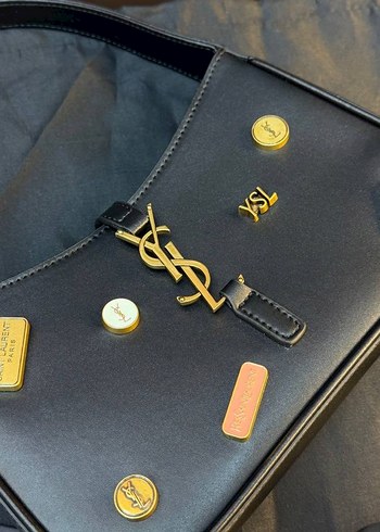 Siyah Deri YSL Tokalı Kadın Çanta - Görsel 2