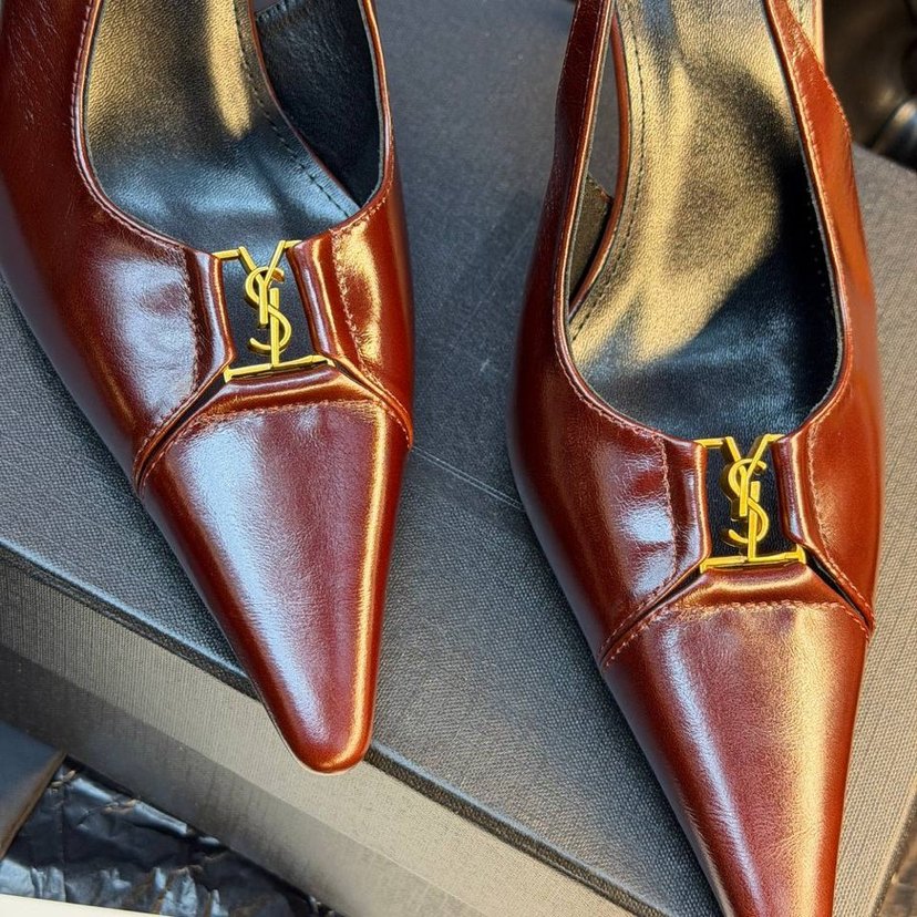 Kahverengi Rugan Tokalı Stiletto Kadın Ayakkabı - Görsel 2