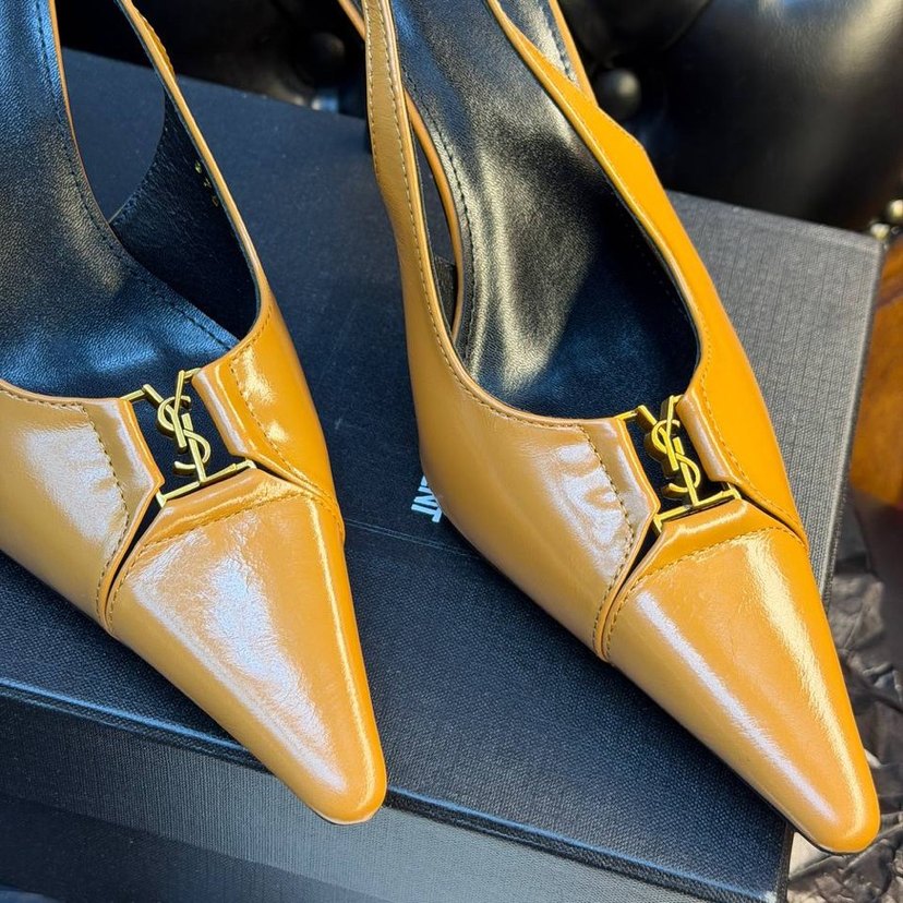 Sarı Rugan Tokalı Stiletto Kadın Ayakkabı - Görsel 2