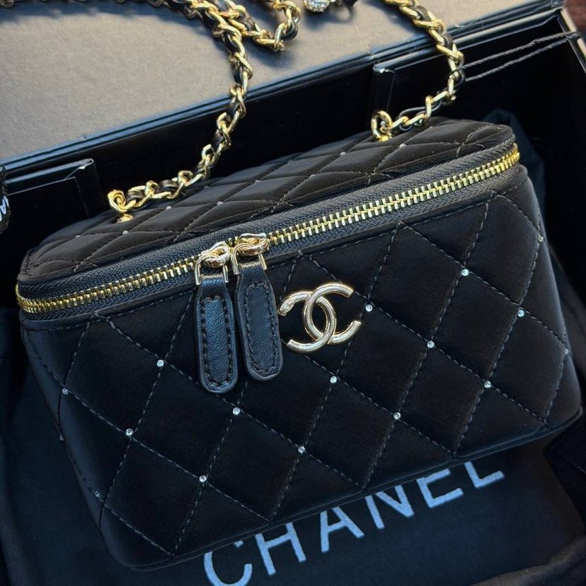 Zincir Detaylı Siyah Deri Kadın Çanta - Görsel 2