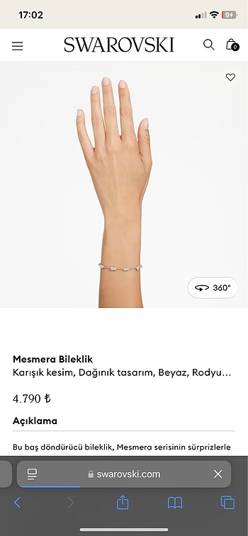Mesmera swarovski bileklik