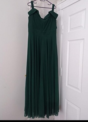 44 Beden Giznon &Gecce zümrüt yeşili abiye elbise 