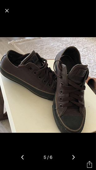 37 Beden kahverengi Renk Converse deri kahverengi ayakkabı