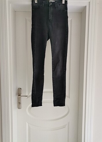 Antrasit Dar Paça Skinny Pantolon