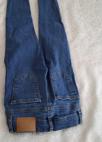 Erkek Çocuk Düğmeli Mavi Denim Pantolon - Görsel 2