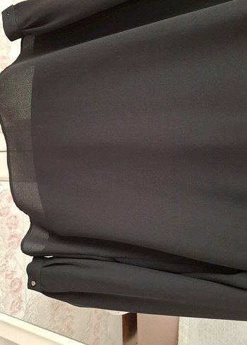 Düğmeli Siyah Kadın Bluz. KOTON MARKA - Görsel 5