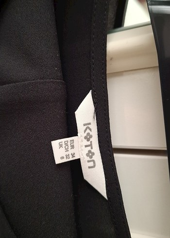 Düğmeli Siyah Kadın Bluz. KOTON MARKA - Görsel 7