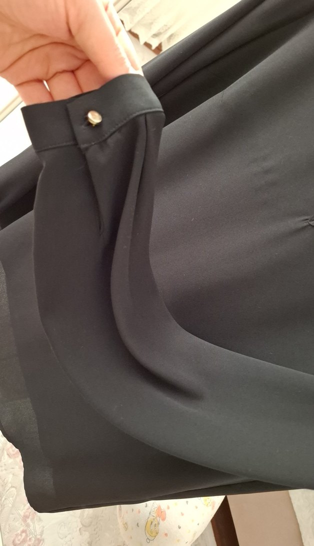 Düğmeli Siyah Kadın Bluz. KOTON MARKA - Görsel 4