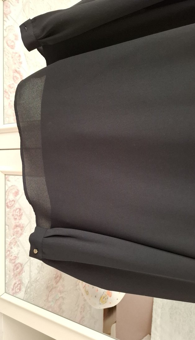 Düğmeli Siyah Kadın Bluz. KOTON MARKA - Görsel 3