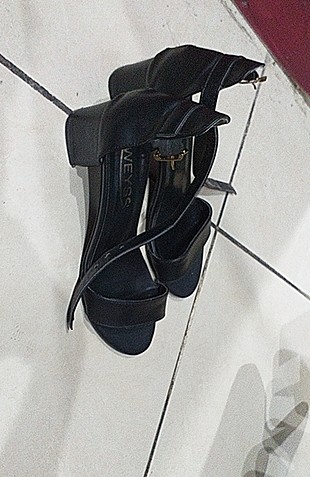 Diğer 5cm topuklu siyah ayakkabi