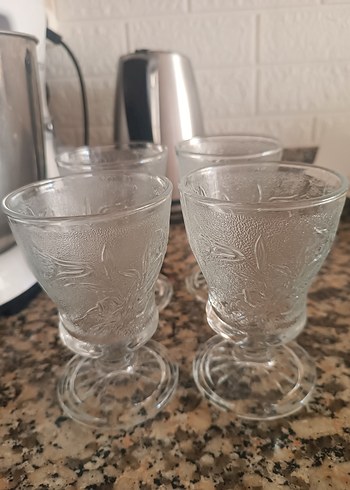 Desenli Cam 4'lü Kahve Bardağı Seti - Görsel 4