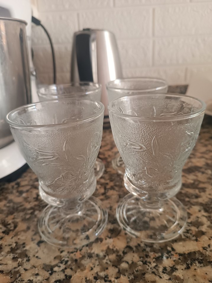 Desenli Cam 4'lü Kahve Bardağı Seti - Görsel 4